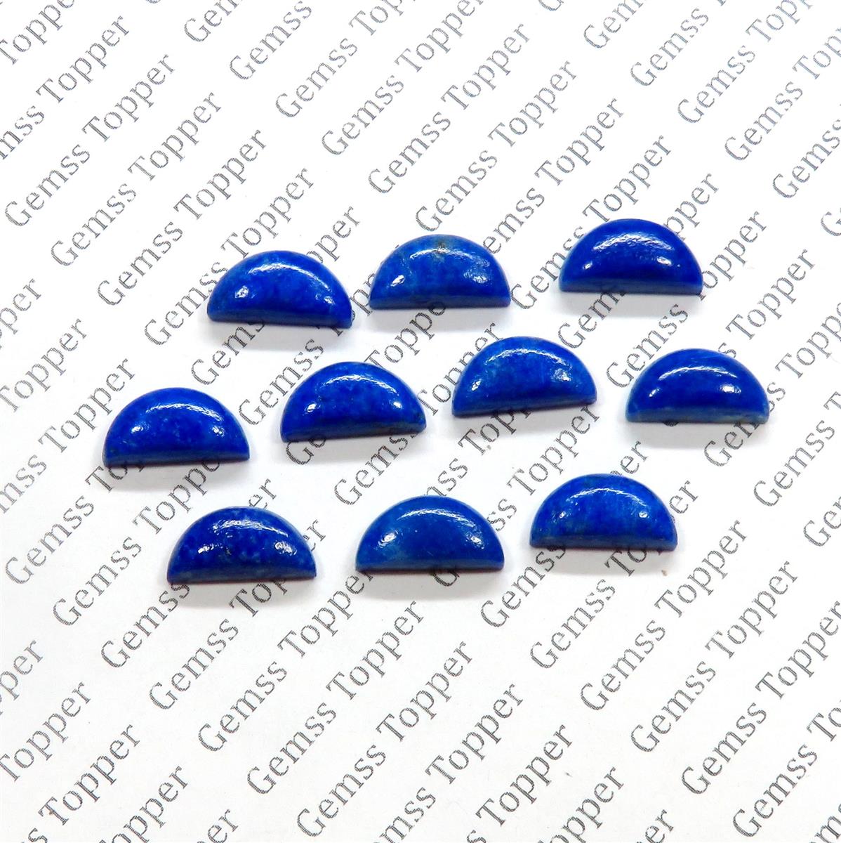 Lapis Lazuli 6x12 mm D Shape Cabochon